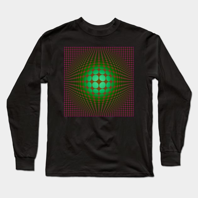 Homage to Vasarely 9 Long Sleeve T-Shirt by MichaelaGrove